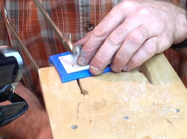 cutting with the fret saw