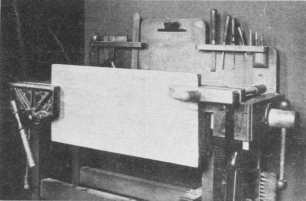 Fig. 169. Holding a Large Board in Vise for Planing.