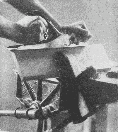 Fig. 175. Using a Handscrew to hold a Board at an Angle.