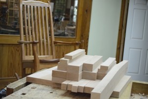 The rocking chair kit the students started the class with.