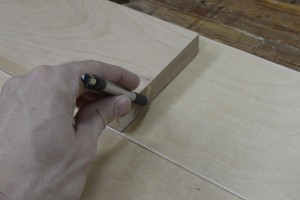 Making the perpendicular lines for the station molds from the center line