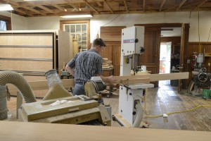 Re-sawing the cedar